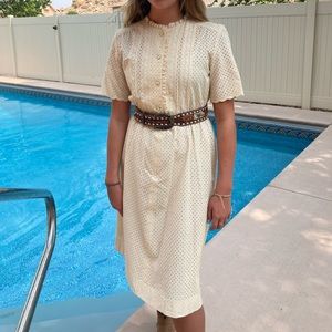 Vintage Cotton Eyelet Dress